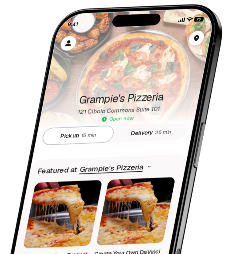 Grampie's Pizzeria app preview