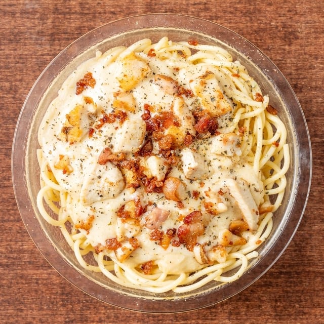 Chicken Bacon Alfredo.